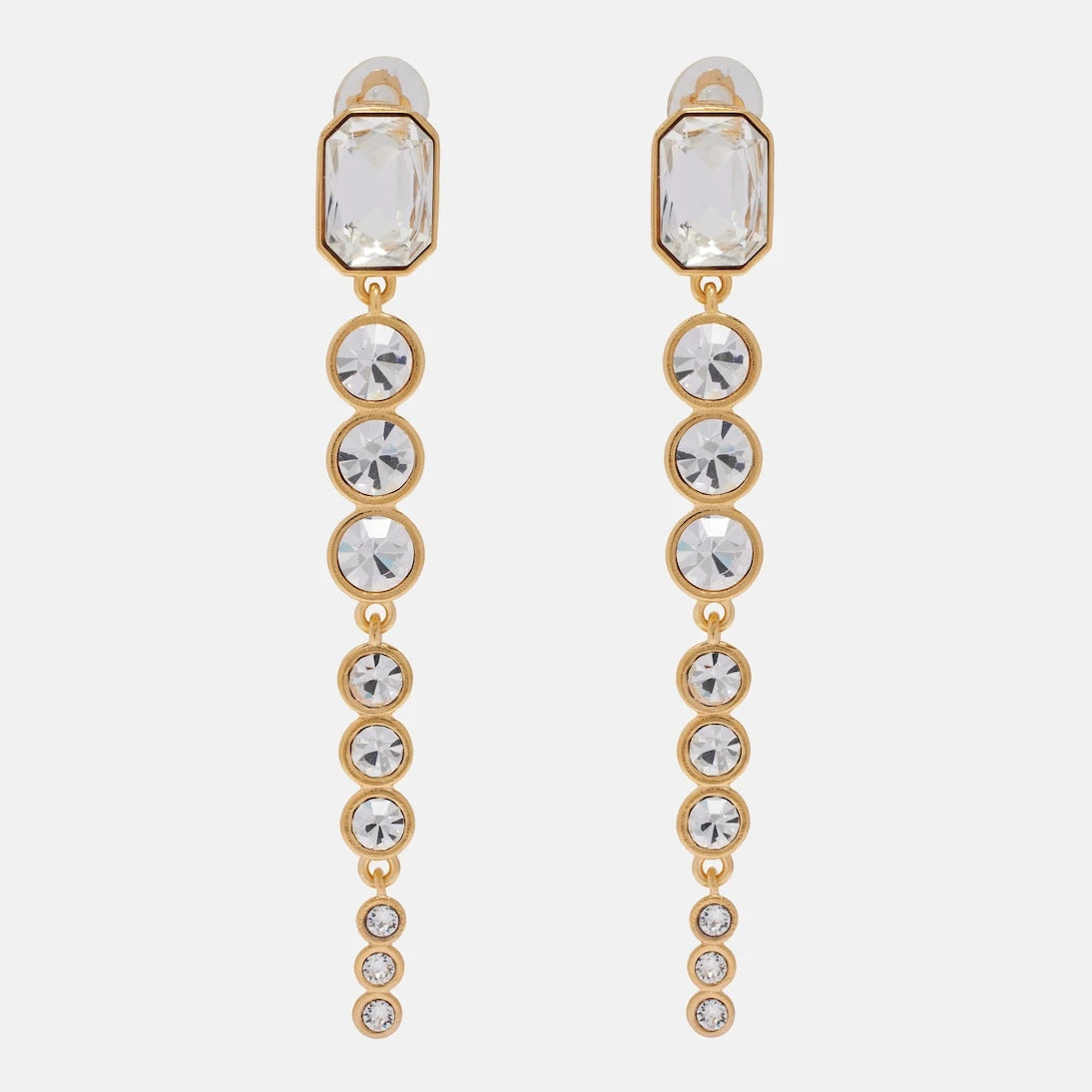 Oscar de la Renta - Crystal-embellished clip-on earrings