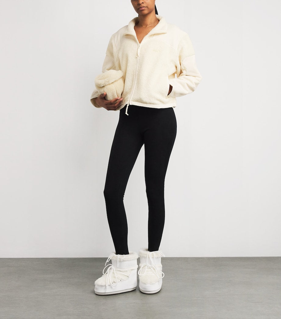 Skims Ivory Teddy Boxy Zip-Up Jacket
