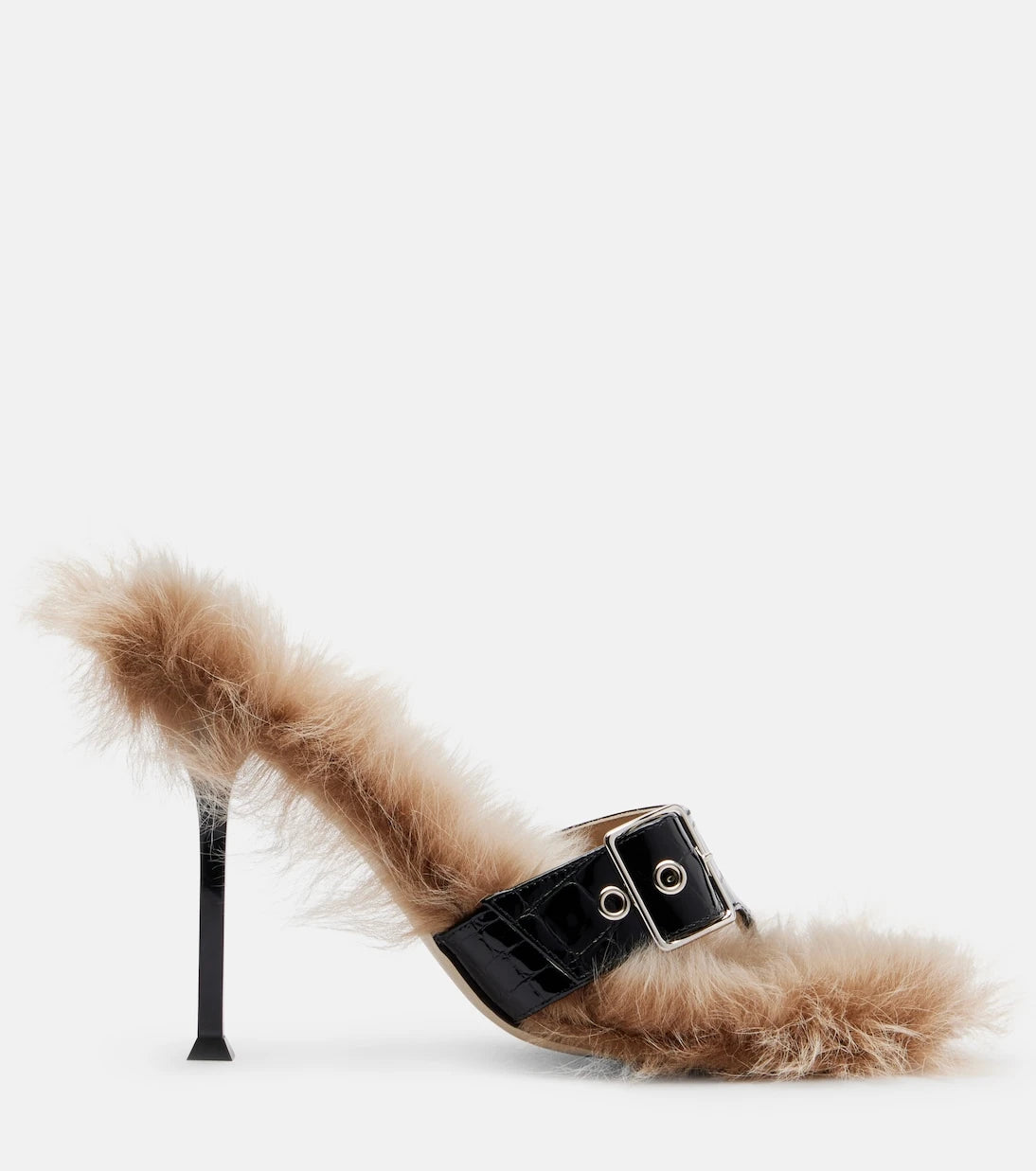Christen - Helix 95 croc-effect leather thong sandals