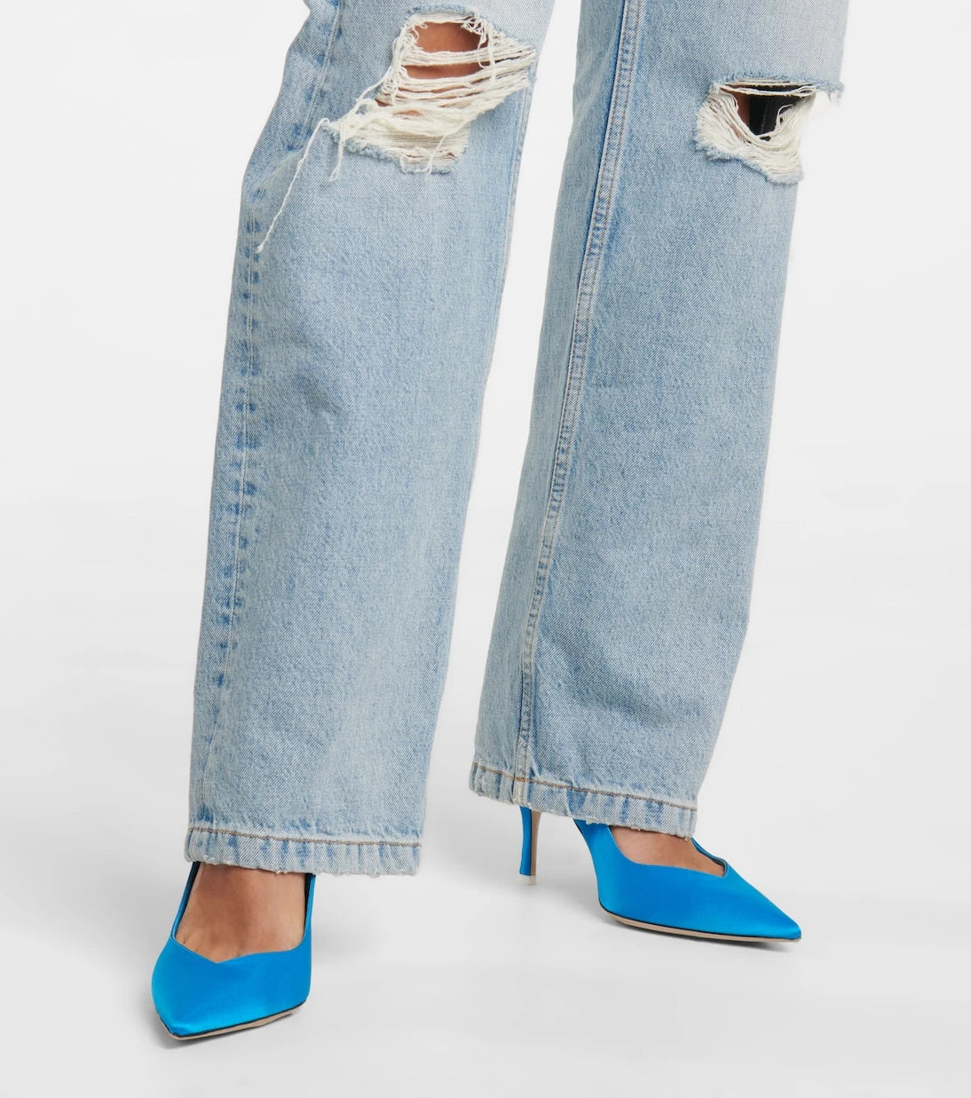 The Attico - Venus 85 satin pumps