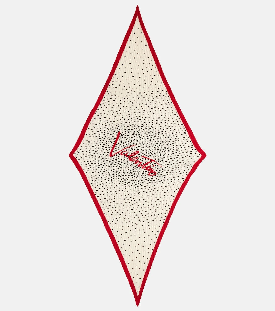 Valentino - Pleated polka-dot silk twill scarf