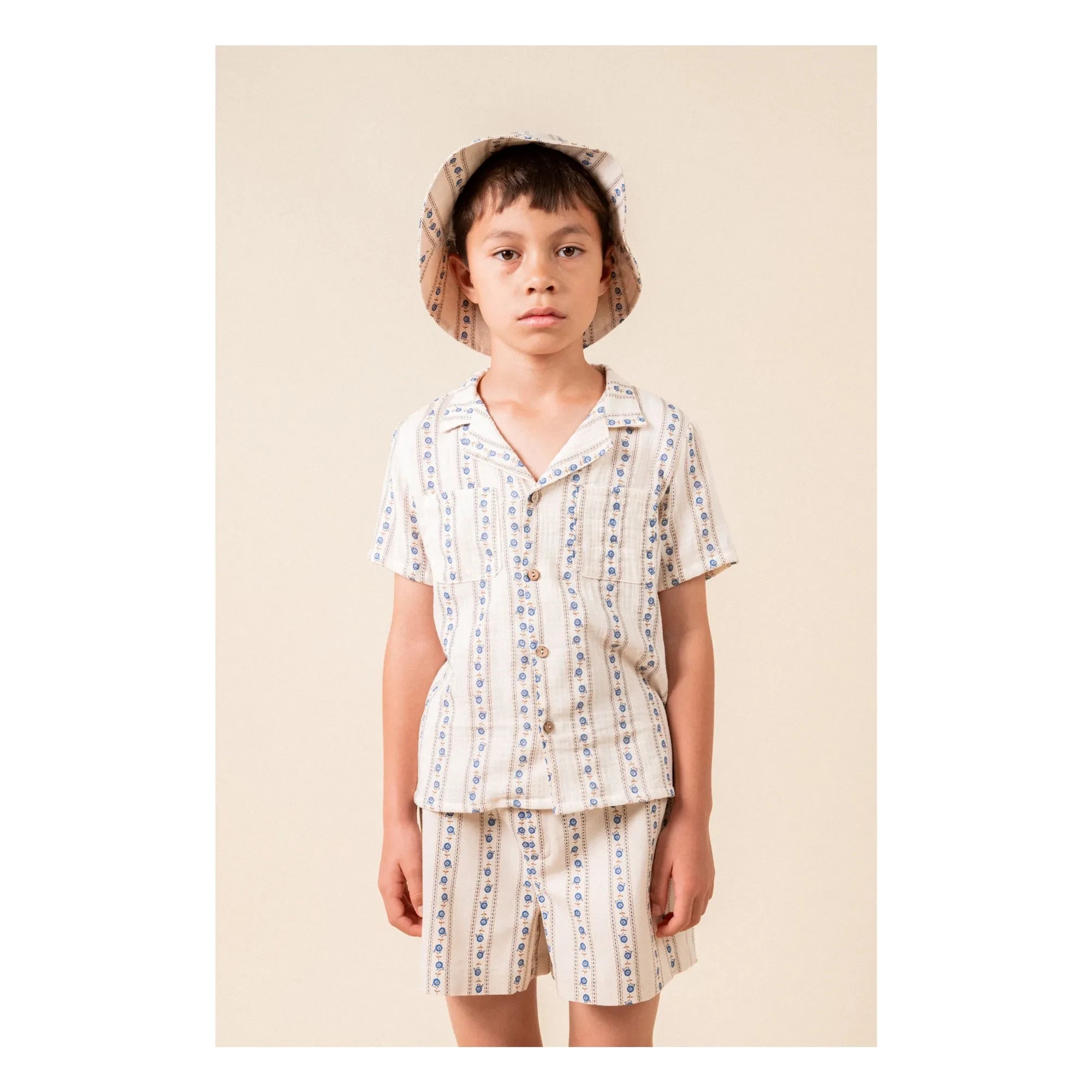 birinit - Bermuda shorts Sariñena Flowers | Ivory