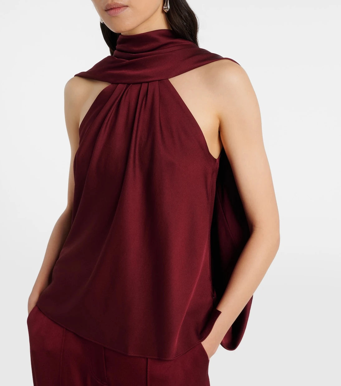 Simkhai - Scarlett caped satin top
