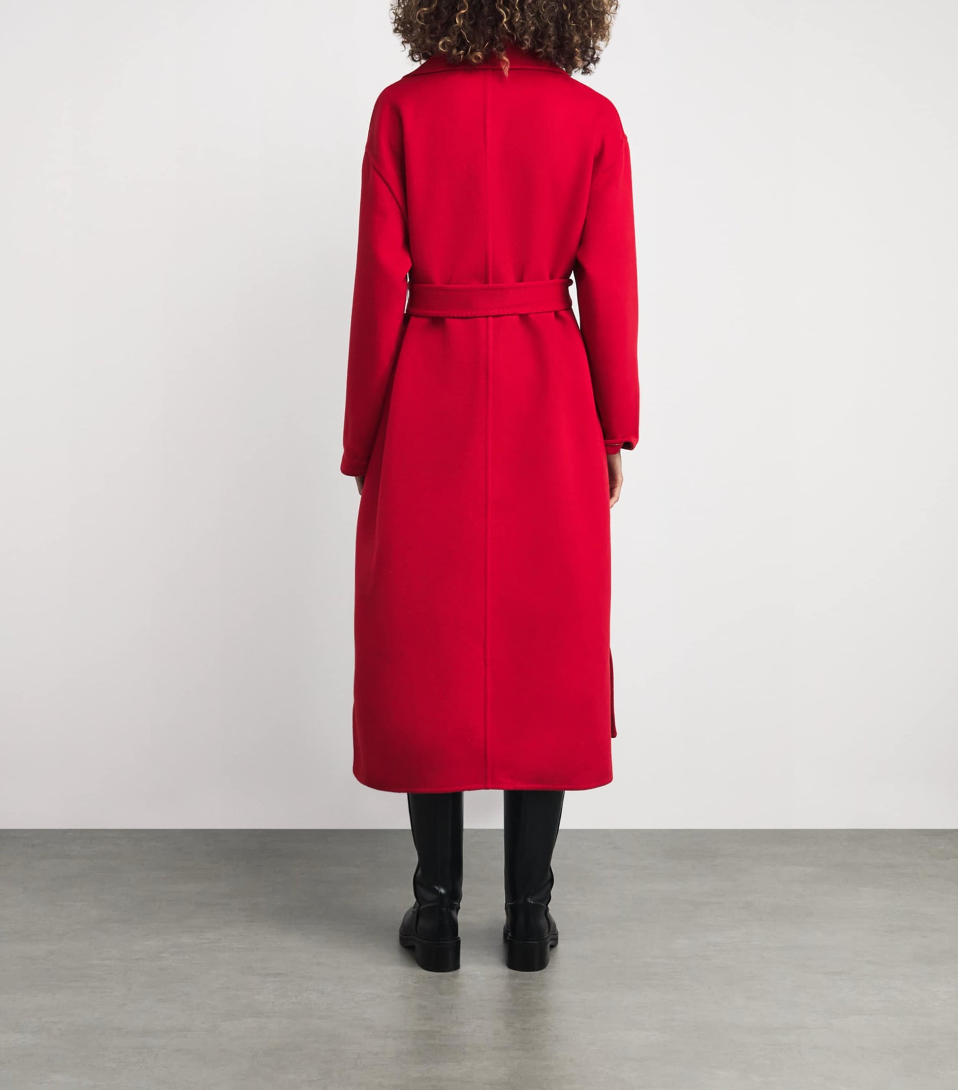Fabiana Filippi Red Wool-Cashmere Wrap Coat