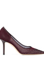 Love 100 Embellished Mesh Pumps DEEP MERLOT/DEEP MER