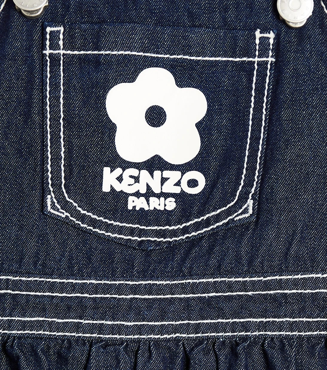 Kenzo Kids - Logo embroidered denim dress
