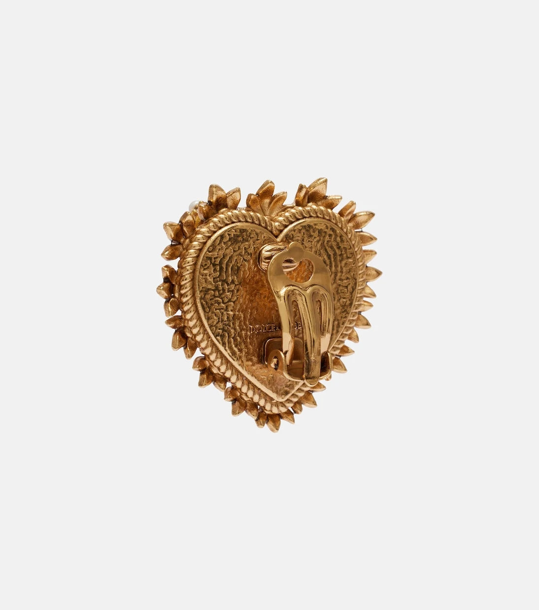 Dolce&Gabbana - Devotion embellished clip-on earrings
