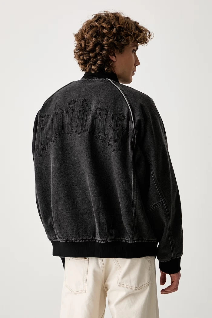 adidas Originals fermuarlı erkek denim sweatshirt