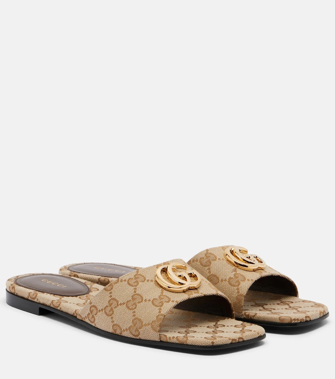 Gucci - Double G GG Canvas slides