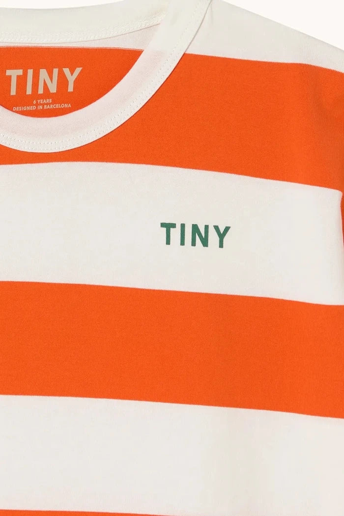 Детска памучна тениска Tinycottons STRIPES KNIT TEE