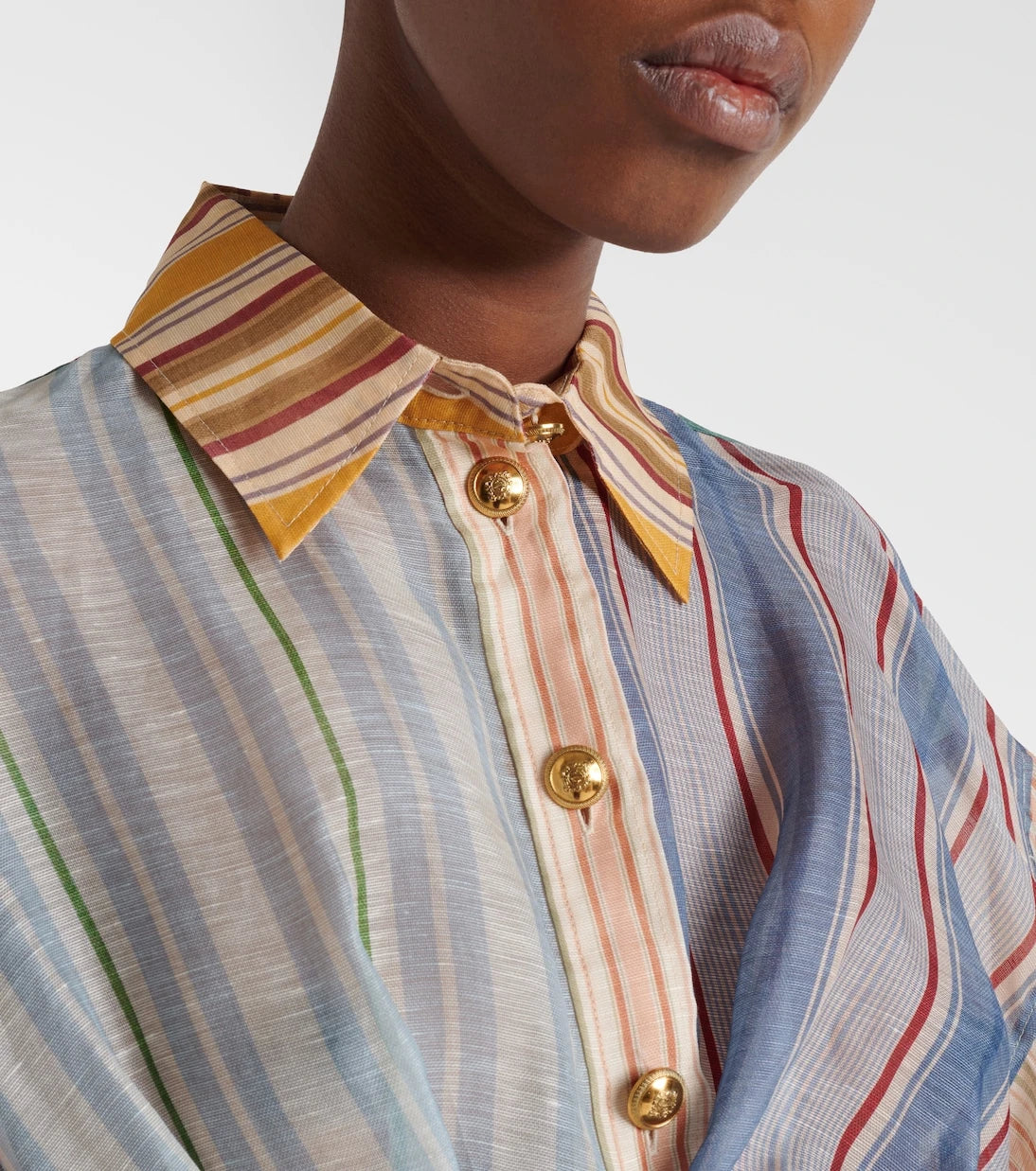 Zimmermann - Rebellion striped linen and silk blouse