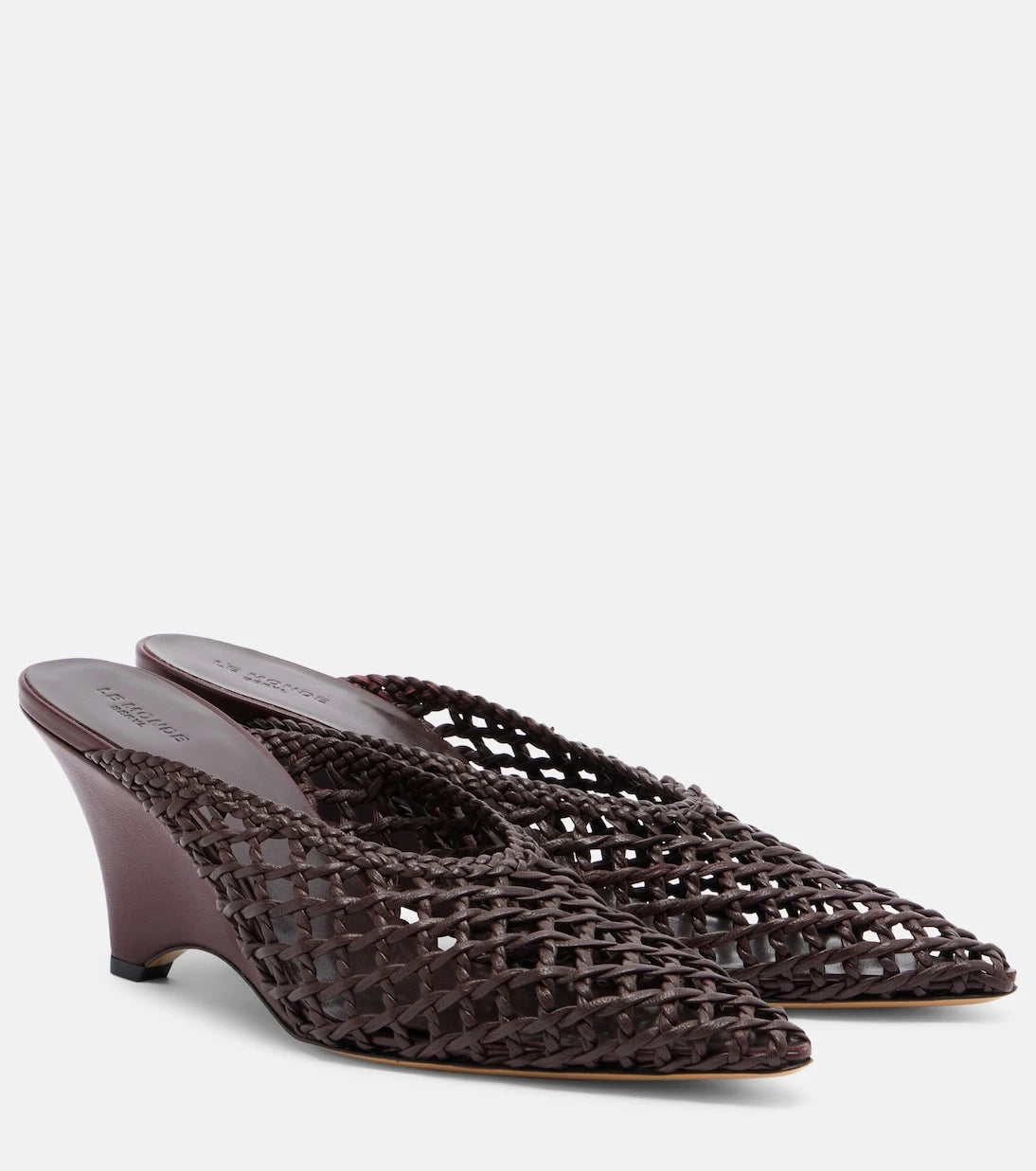 Le Monde Béryl - Victoria leather wedge mules