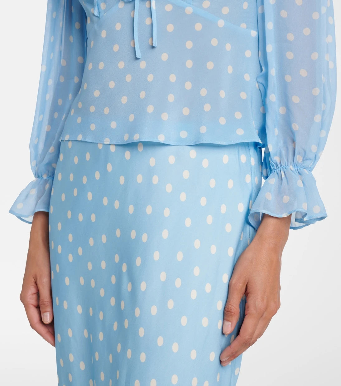 Rixo - Lasca polka-dot silk top