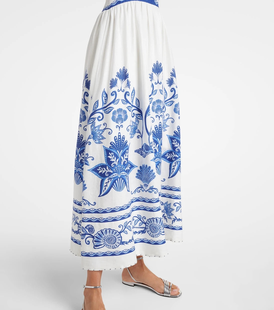 Farm Rio - Printed linen-blend maxi dress