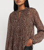Rag & Bone Brown Silk-Blend Floral Amaris Blouse