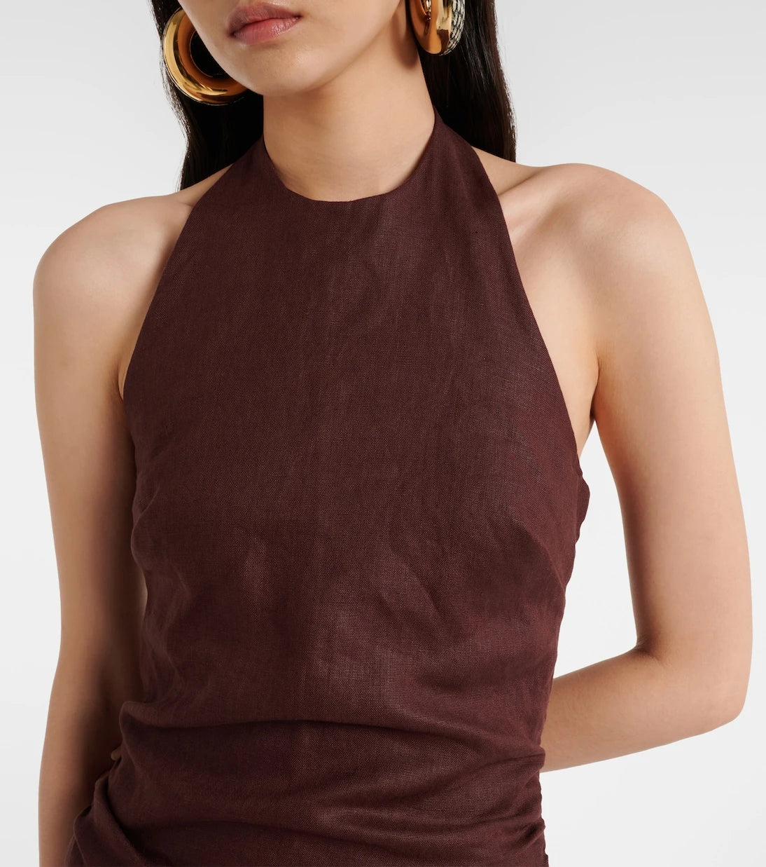 Faithfull - Tali halterneck linen maxi dress
