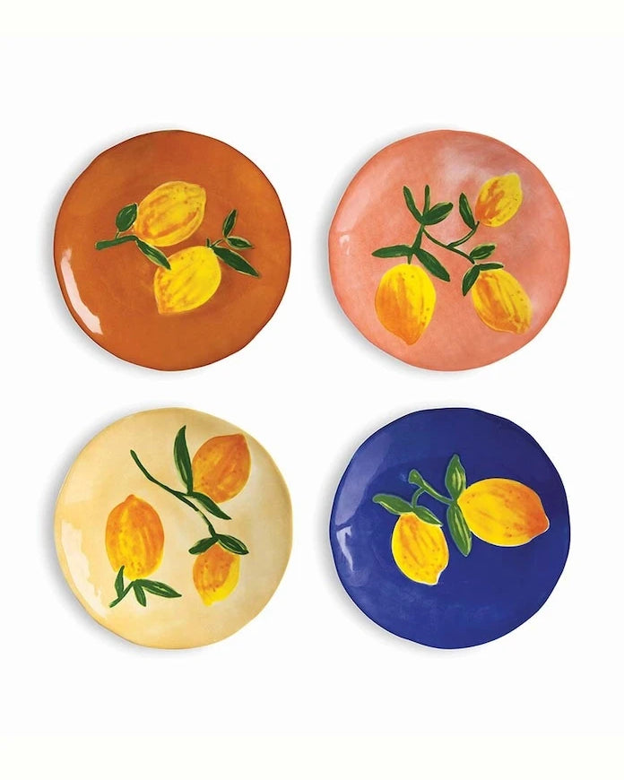 &k amsterdam Lemon Full Colour 16 cm Tabak Seti (4 Parça)