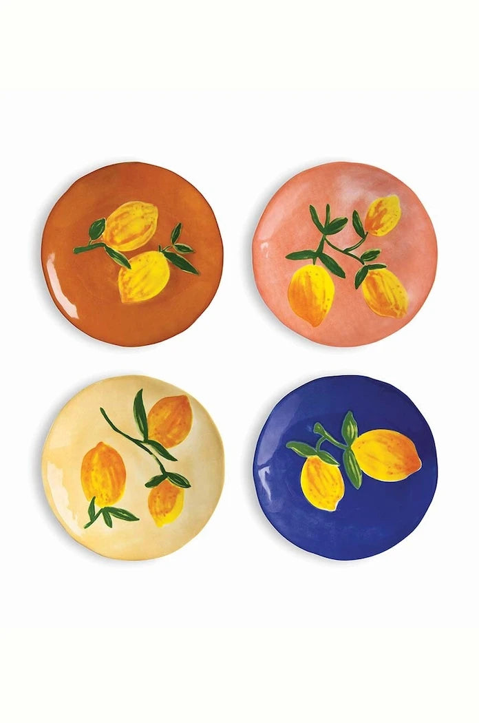 &k amsterdam Lemon Full Colour 16 cm Tabak Seti (4 Parça)