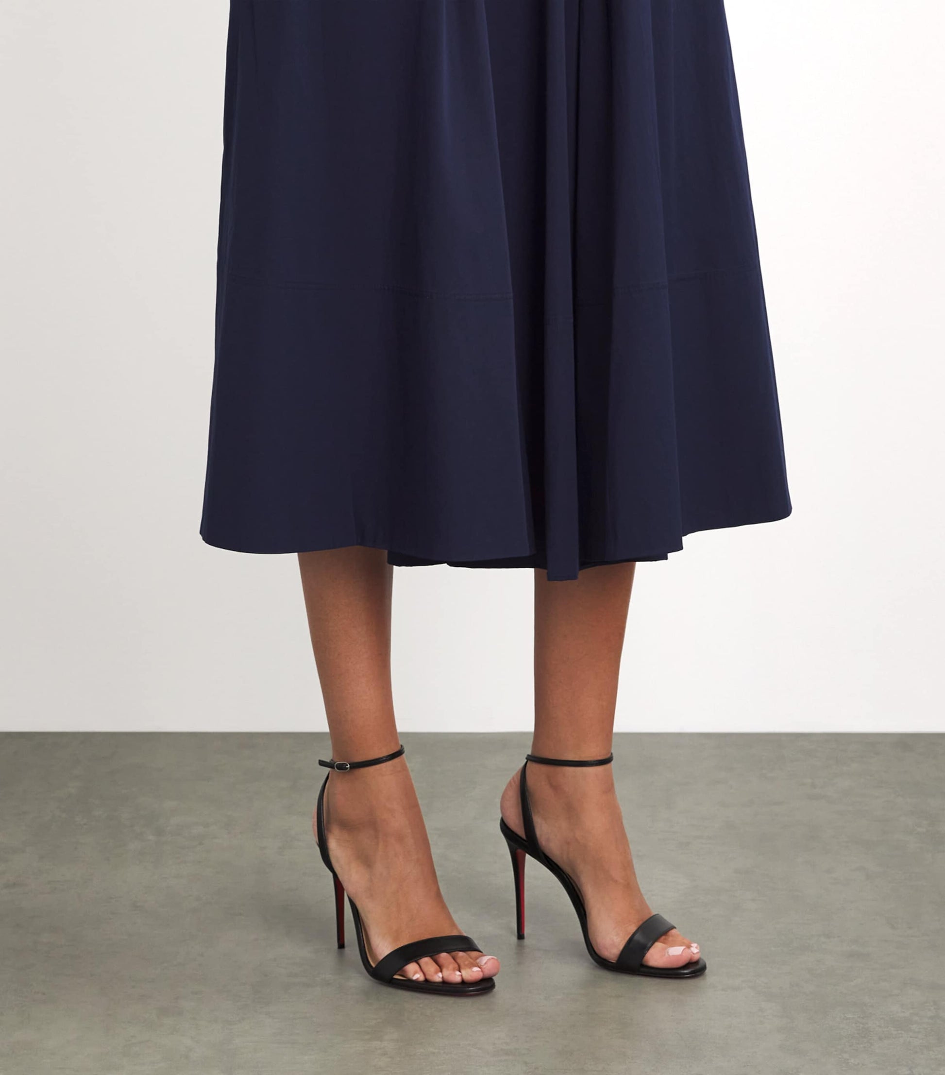 Christian Louboutin Black Loubigirl Nappa Leather Heeled Sandals 100