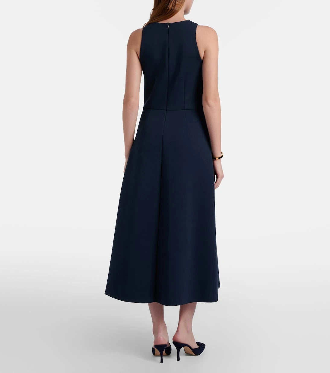 'S Max Mara - فستان متوسط الطول كانون من جيرسيه مخلوط بالقطن