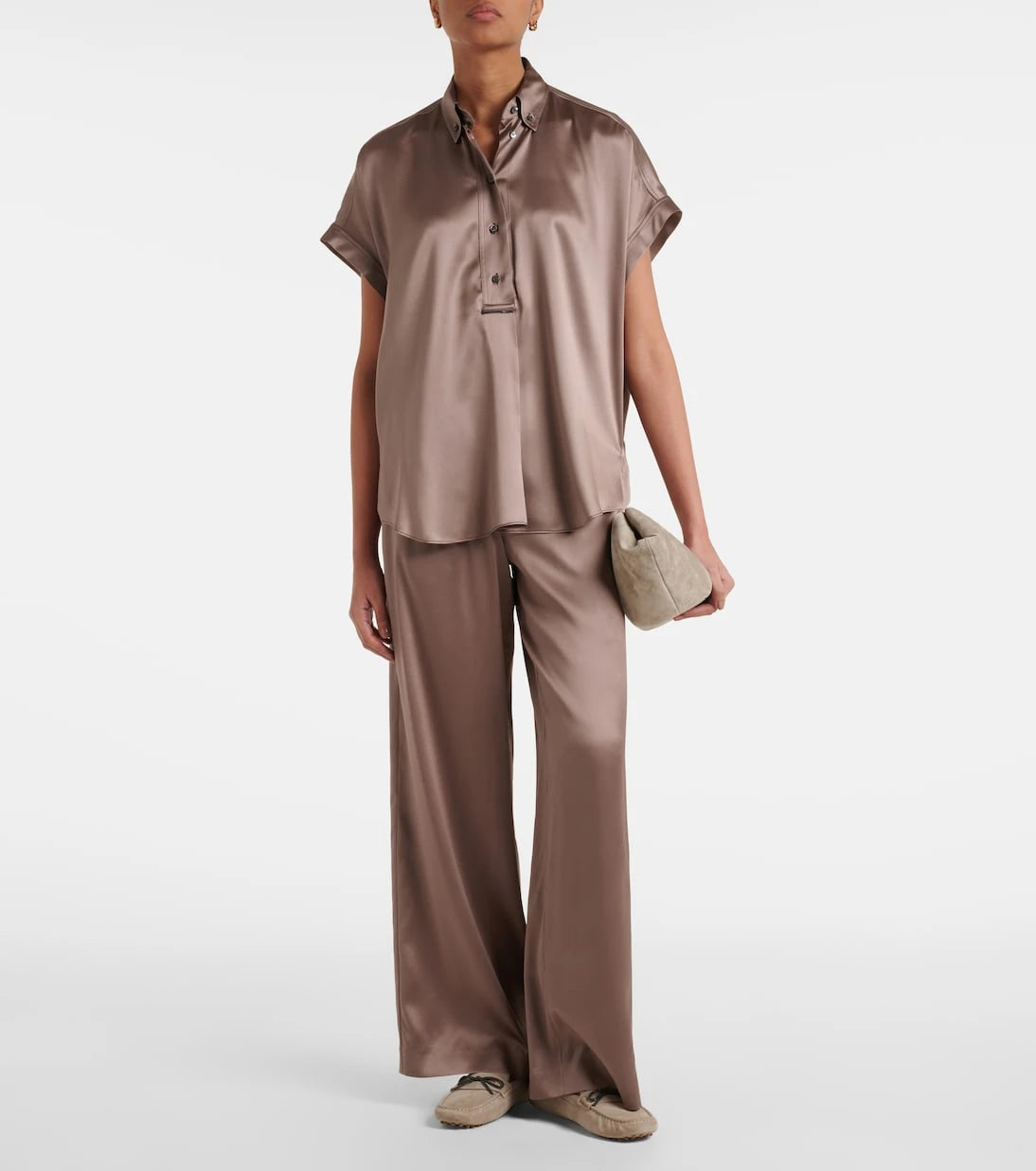 Brunello Cucinelli - Silk-blend shirt