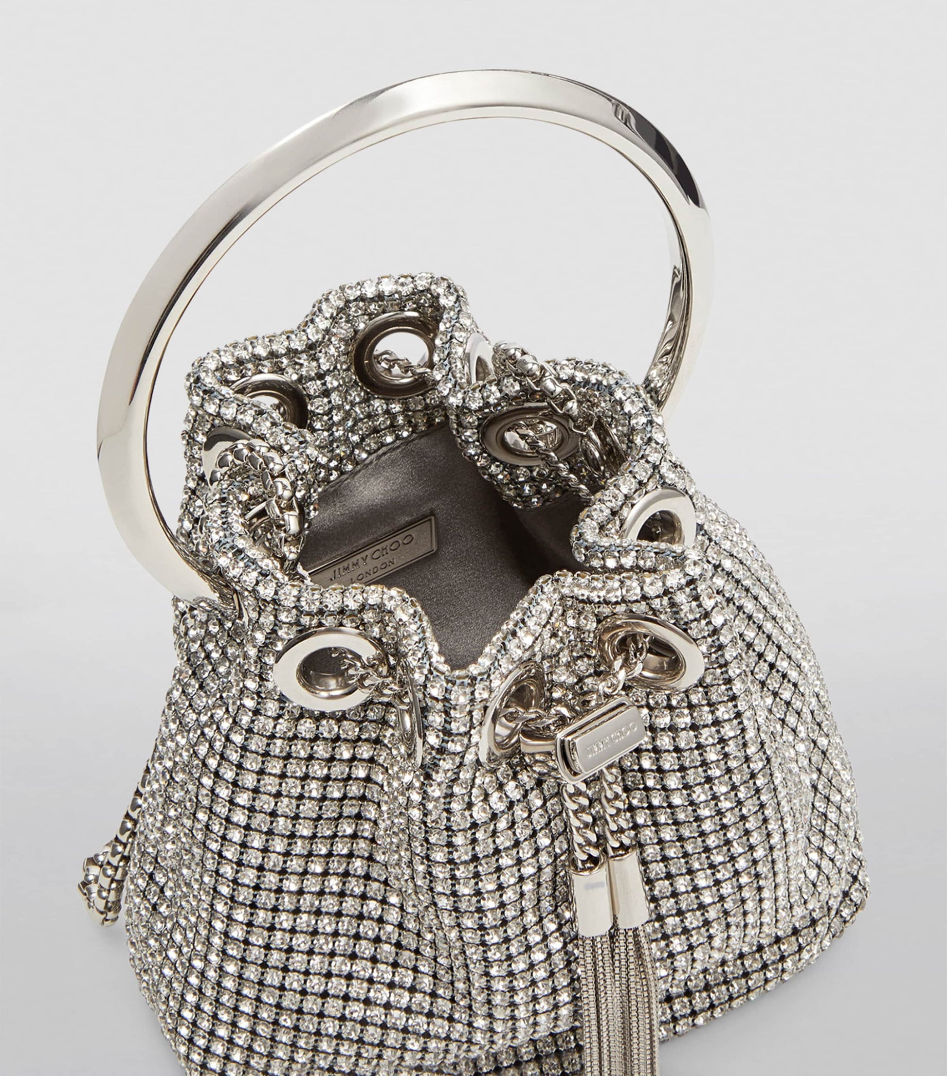Silver Micro Bon Bon Top-Handle Bag