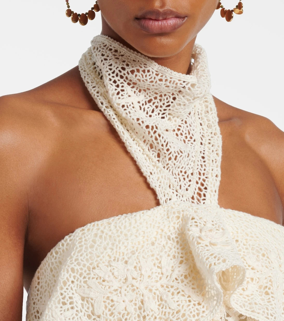 Isabel Marant - Dunvel crochet halterneck crop top