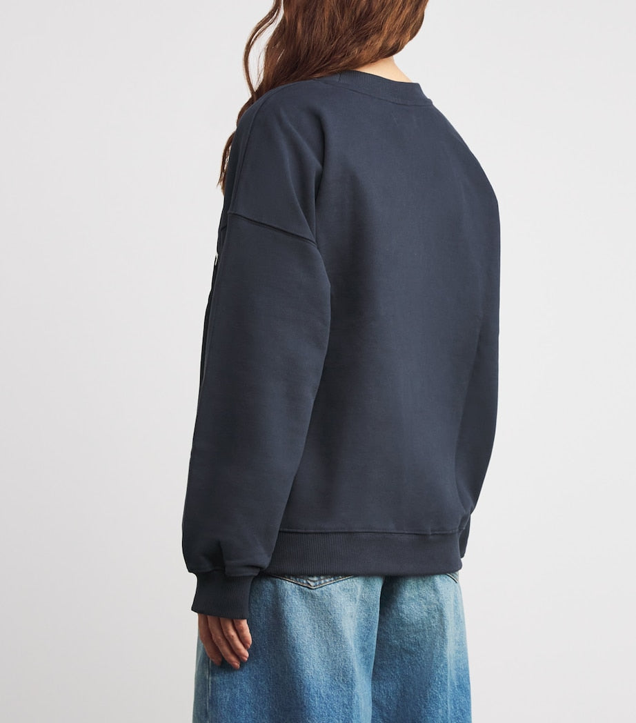 Organic Cotton Logo Sweatshirt MIDNIGHT BLUE