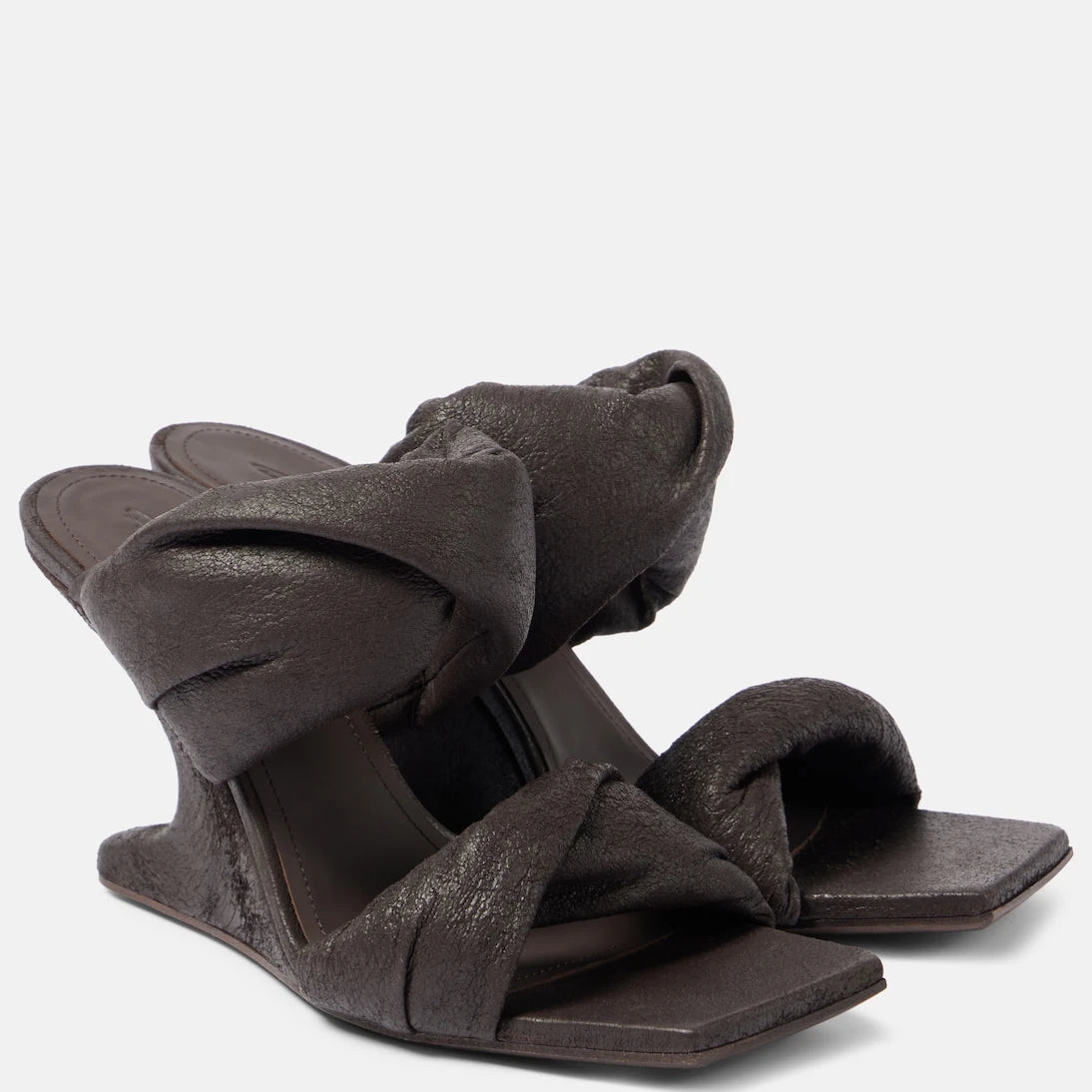 Rick Owens - Twisted Cantilever 80 leather mules