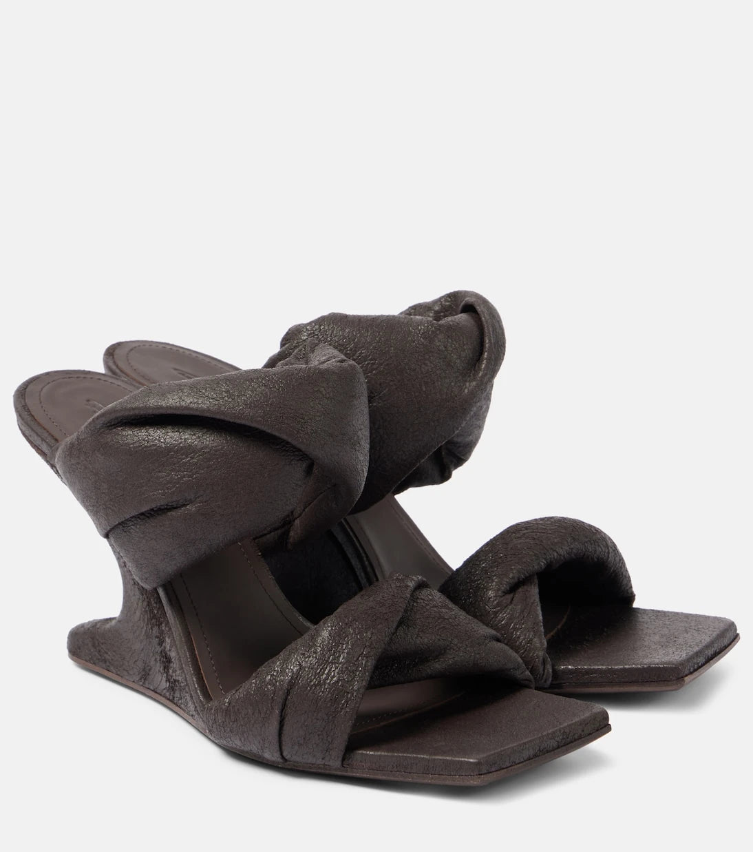 Rick Owens - Twisted Cantilever 80 leather mules