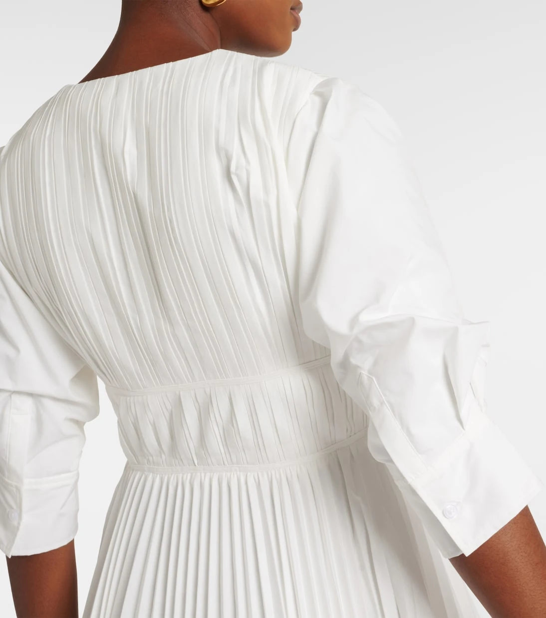 Simkhai - Steph pleated cotton-blend minidress