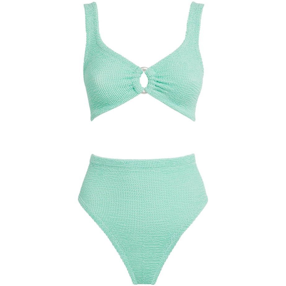 Hunza G Blue Nadine Pearl Hoop Bikini