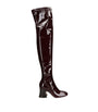 Red Leather Janis Over-The-Knee Boots 85