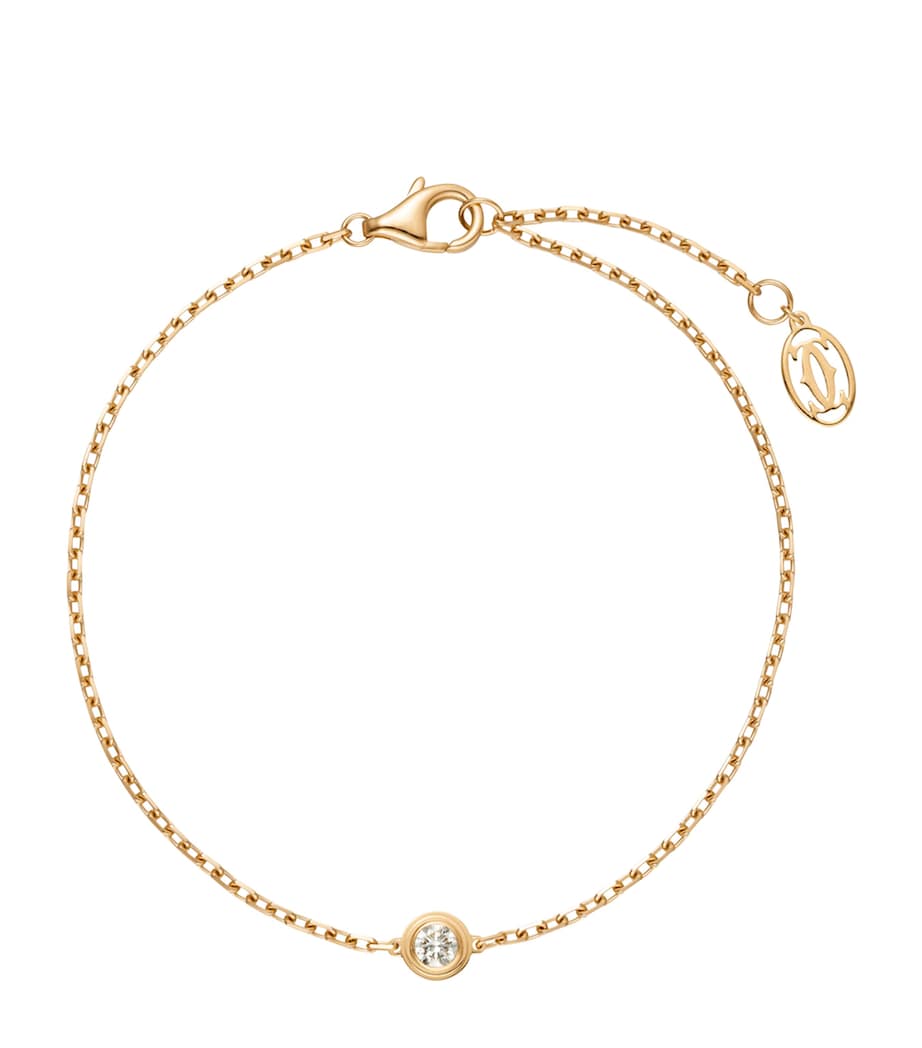 Medium Yellow Gold and Diamond Cartier d'Amour Bracelet