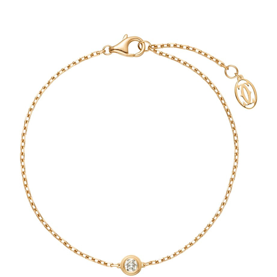 Medium Yellow Gold and Diamond Cartier d'Amour Bracelet