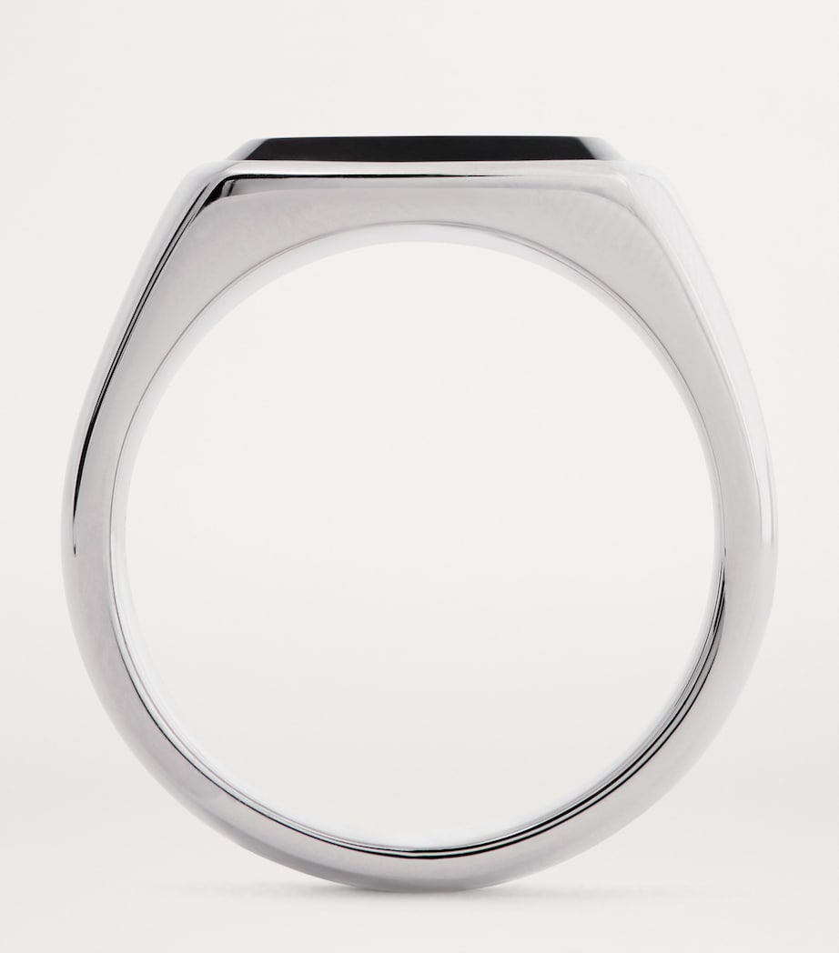 Tom Wood Polished Onyx Kay Signet Ring