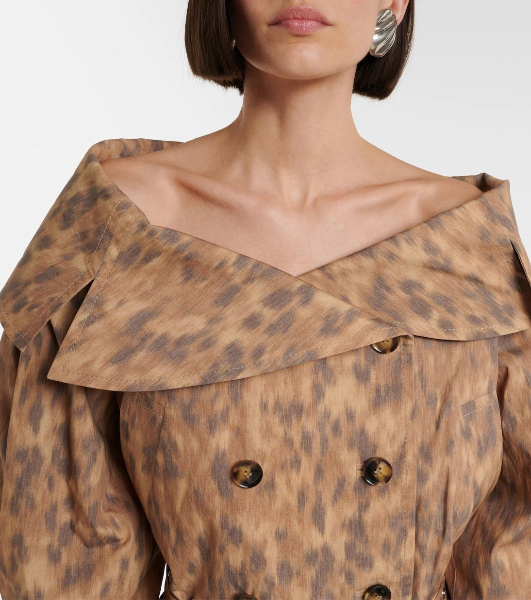 Ganni - Printed cotton-blend jacket