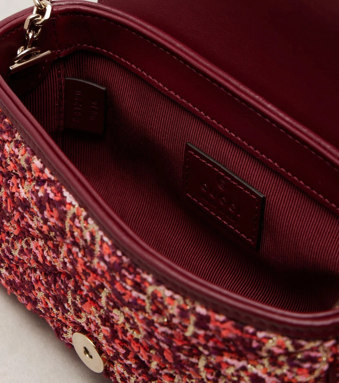 Gucci - GG Marmont Mini tweed shoulder bag