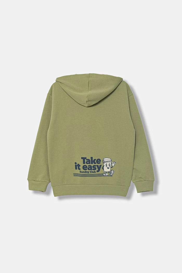 United Colors of Benetton Pamuklu Çocuk Fermuarlı Sweatshirt