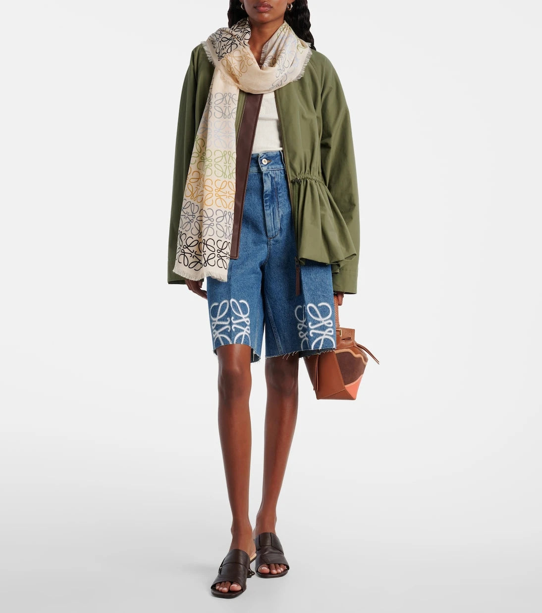 Loewe - Anagram denim Bermuda shorts
