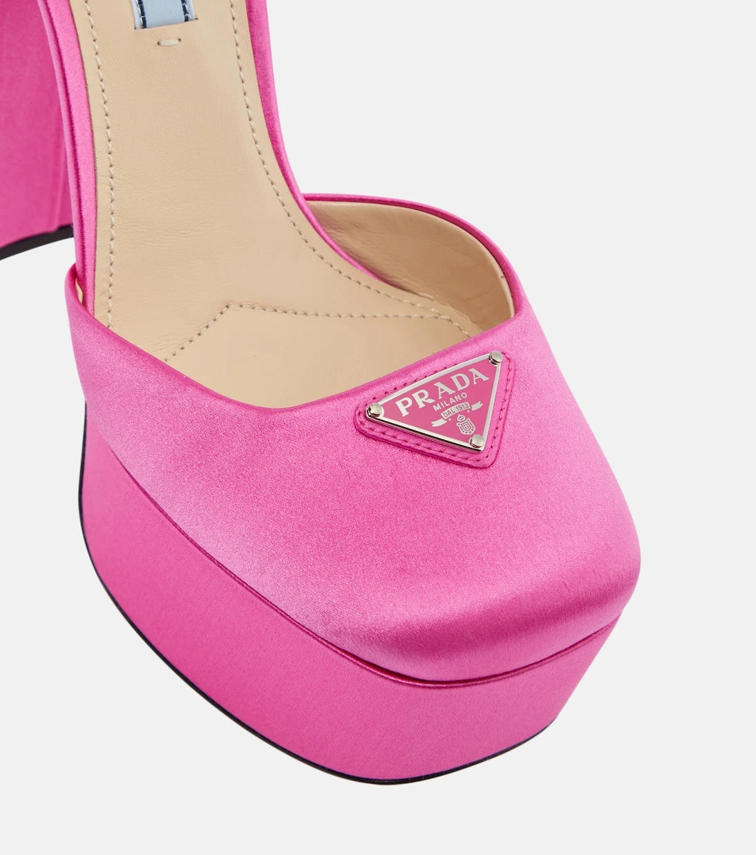 Prada - Satin platform pumps