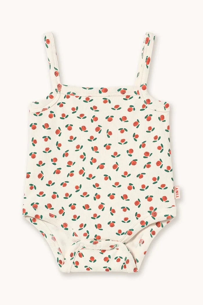 Бебешко боди Tinycottons TINY ROSES RIB SLEEVELESS BODY