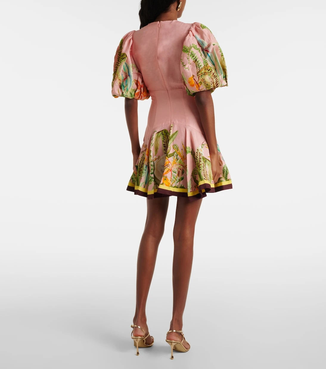 Alémais - Papaya linen-blend minidress