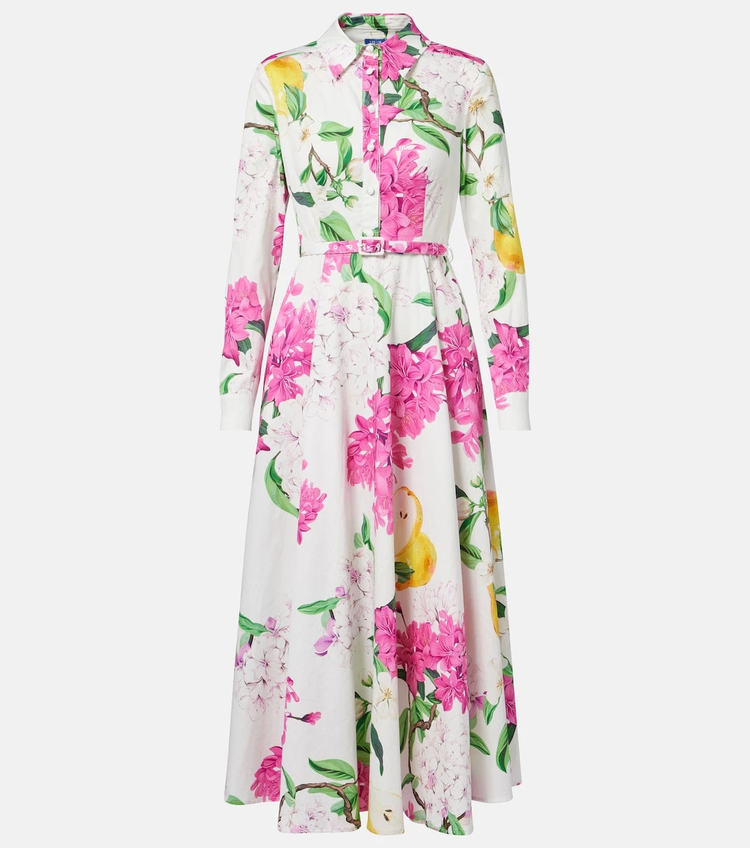 Leo Lin - Zara belted printed cotton midi dress