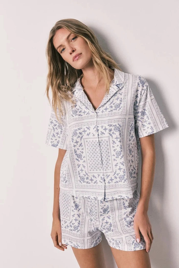 women'secret iki parçalı kadın denim pijama