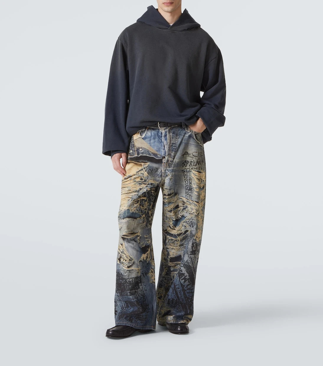 Acne Studios - Logolu pamuklu kapüşonlu sweatshirt