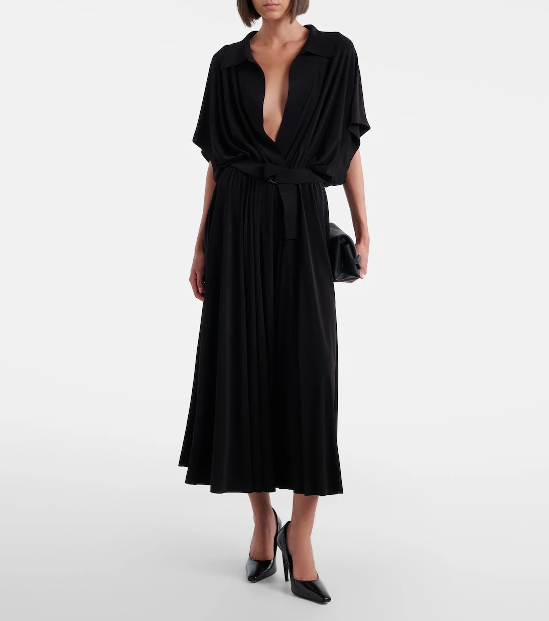 Norma Kamali - Belted oversized midi dress