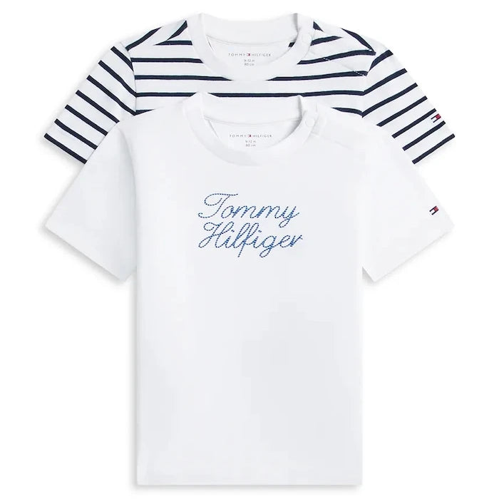 Tommy Hilfiger тениска за бебе с памук 2 броя