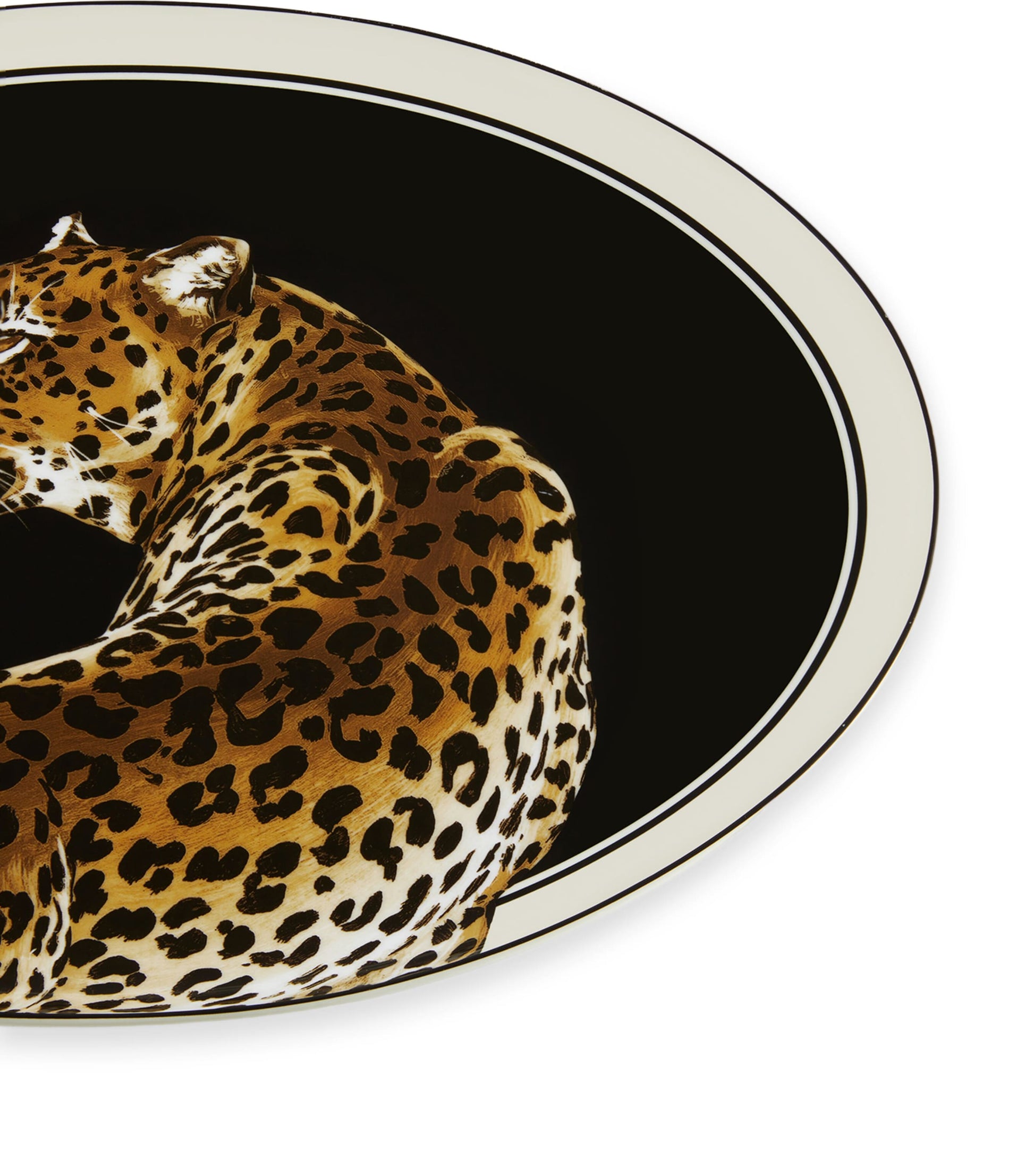 Dolce & Gabbana Casa Porcelain Leopard Oval Serving Plate (45.5cm)