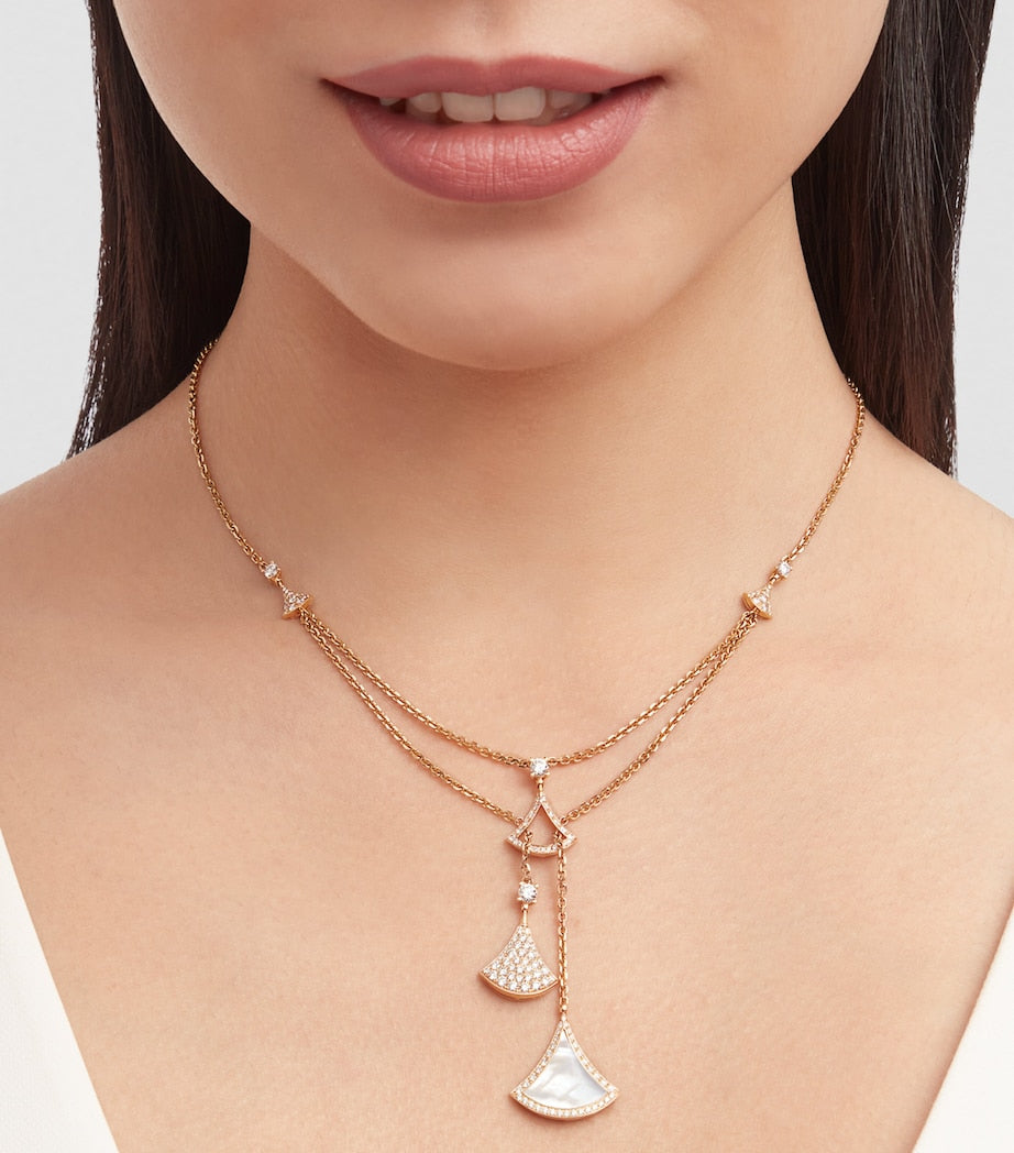 Rose Gold, Mother-of-Pearl and Diamond Divas' Dream Necklace